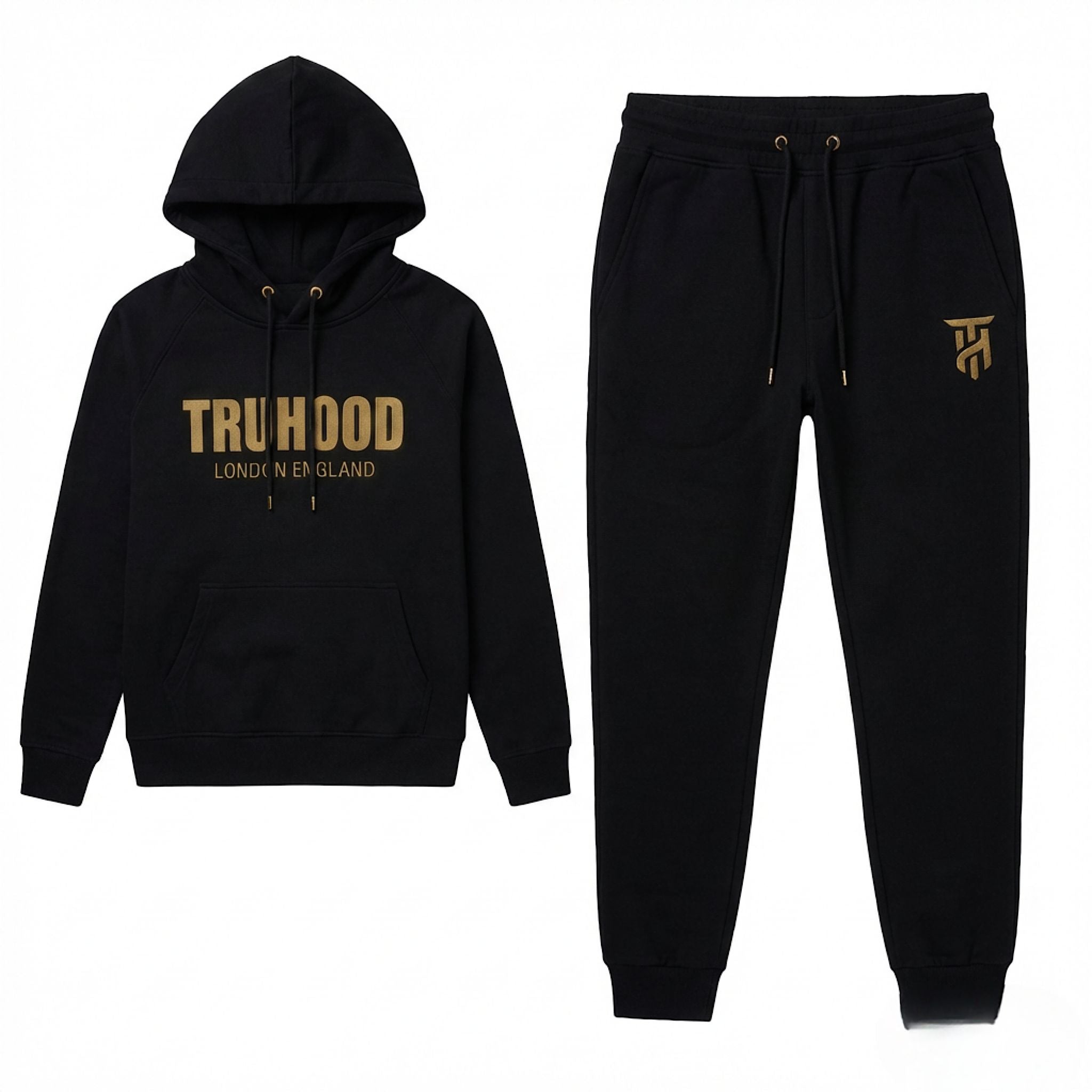 Gold Black Tru Woman Tracksuit Set