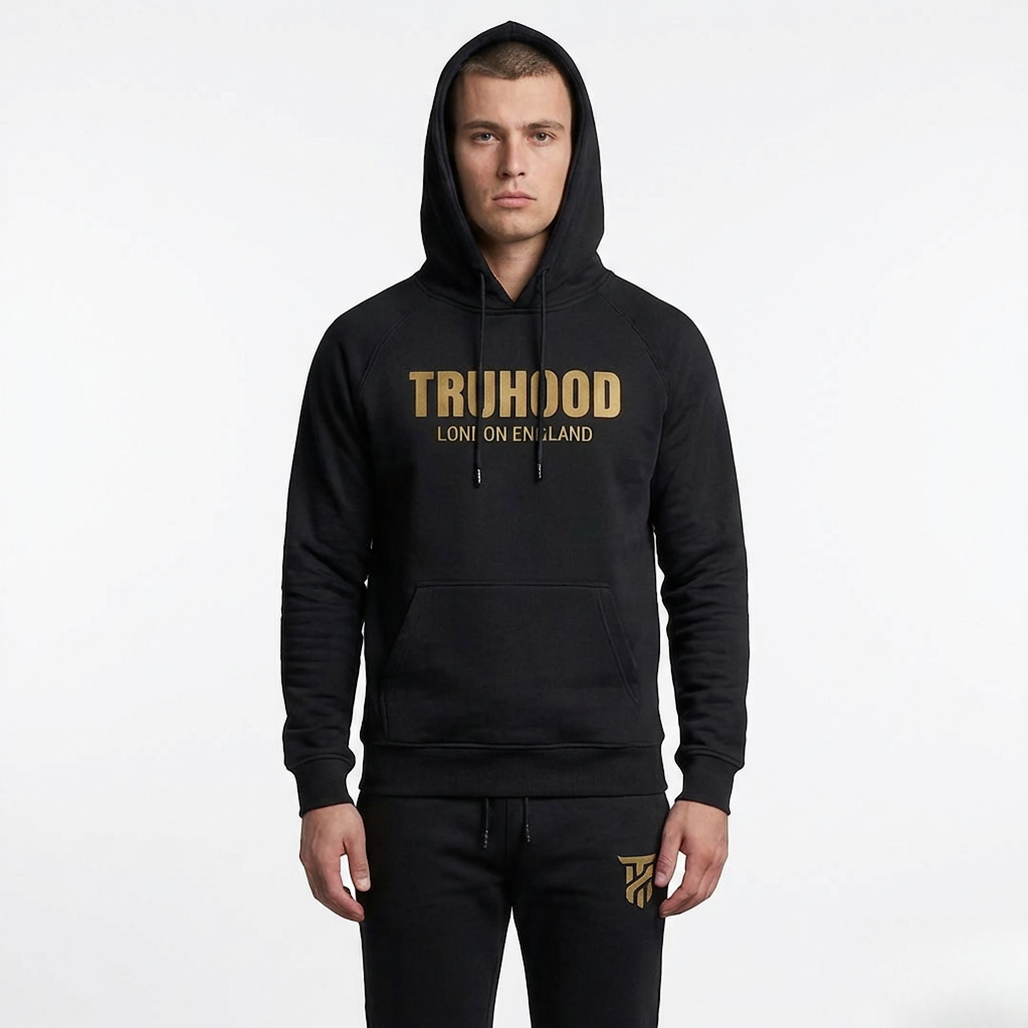 Gold Black Tru Man Tracksuit Set