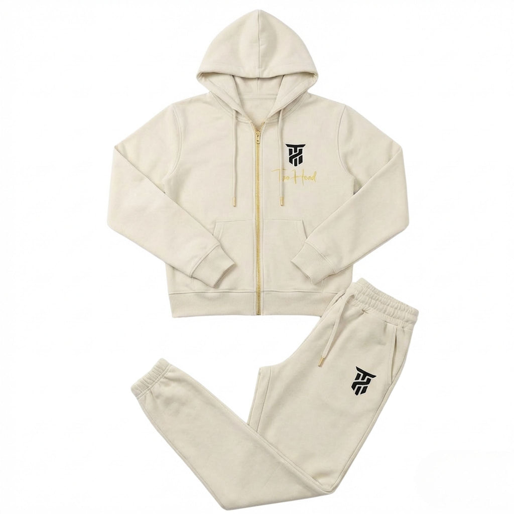 Ivory Tru Woman Full Zip Tracksuit Set