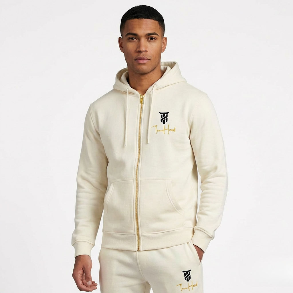Ivory Tru Man Full Zip Tracksuit Set