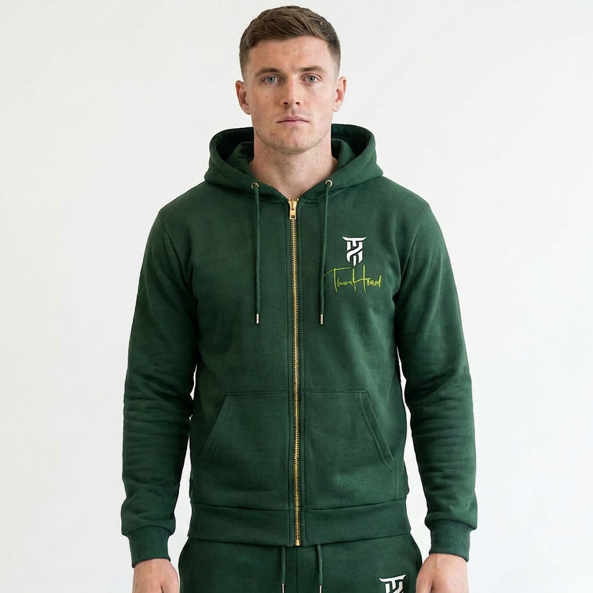 Forest Green Tru Man Full Zip Tracksuit Set