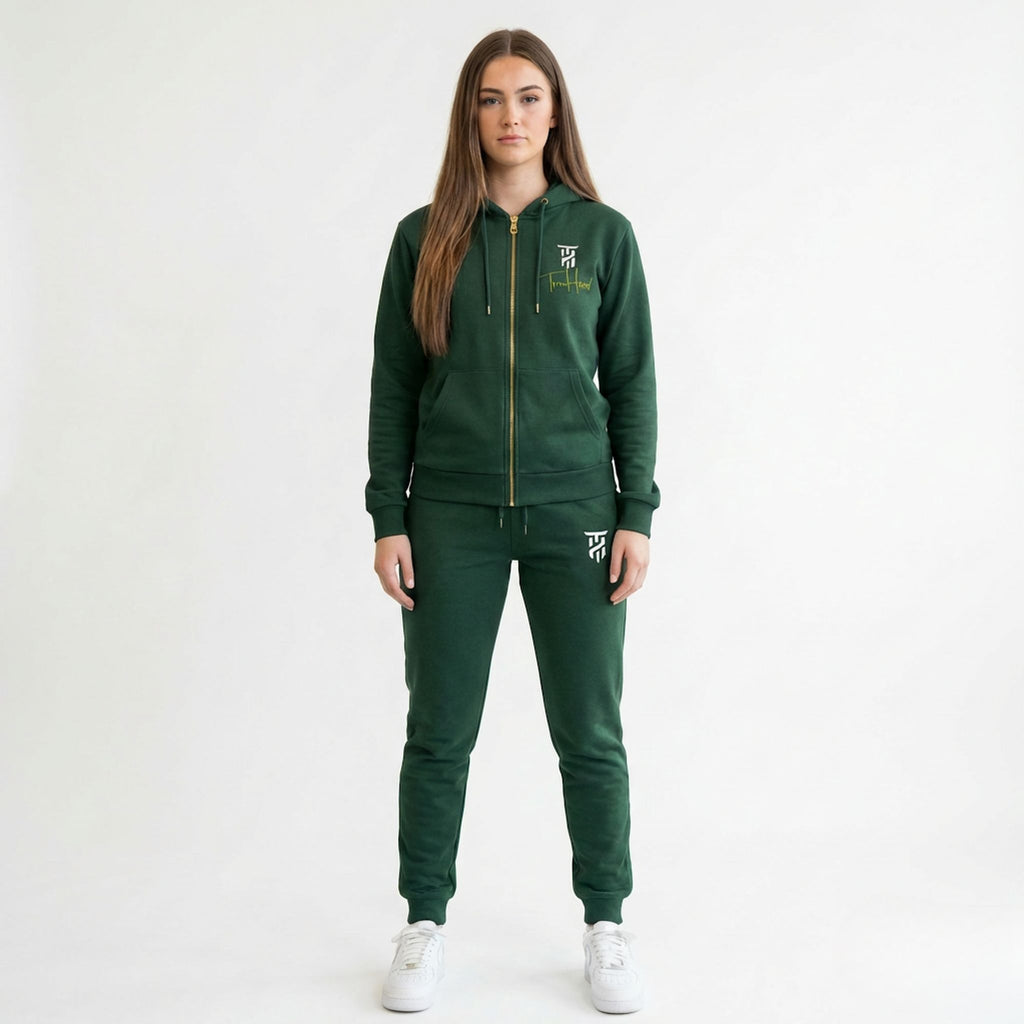 Forest Green Tru Woman Full Zip Hoodie