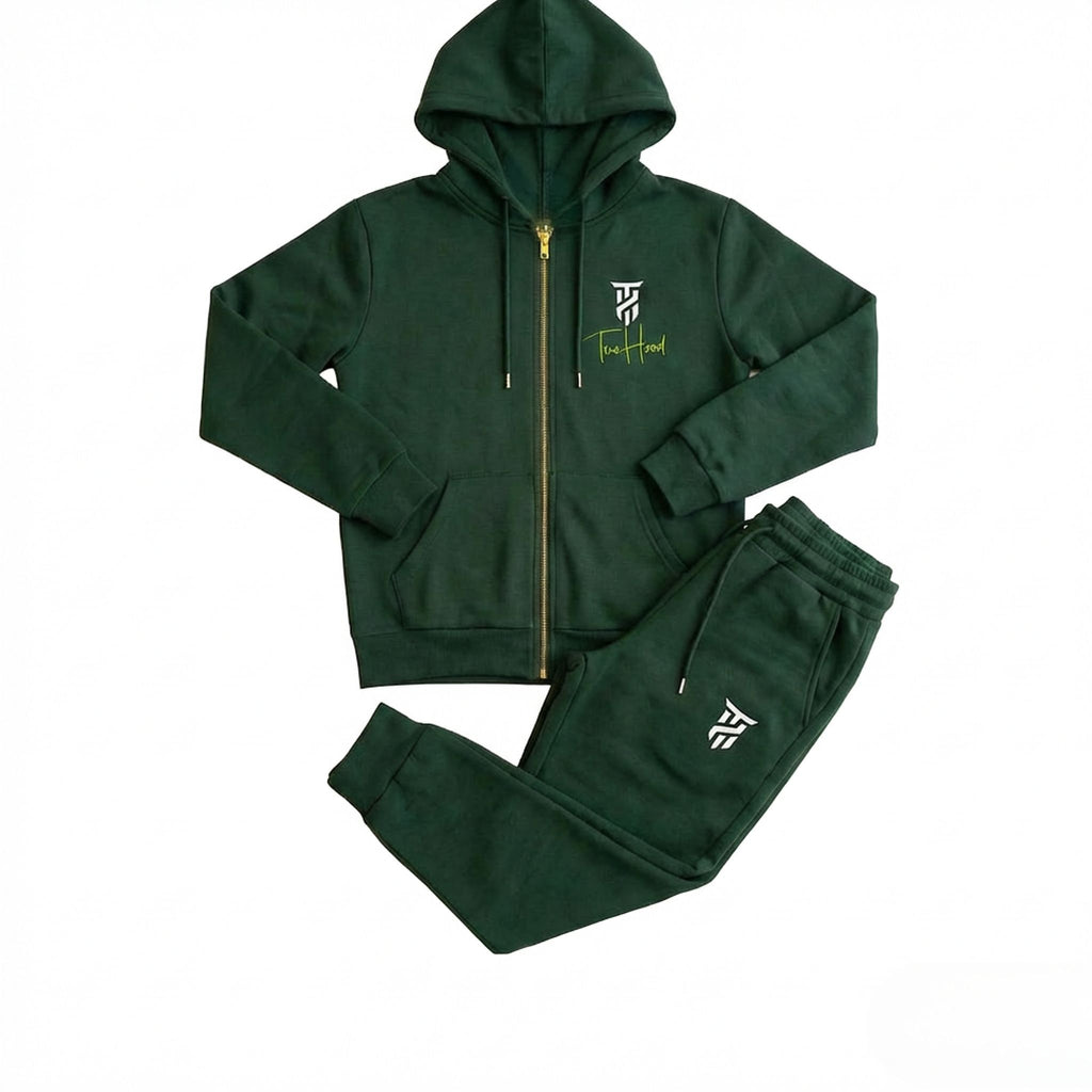 Forest Green Tru Woman Full Zip Tracksuit Set