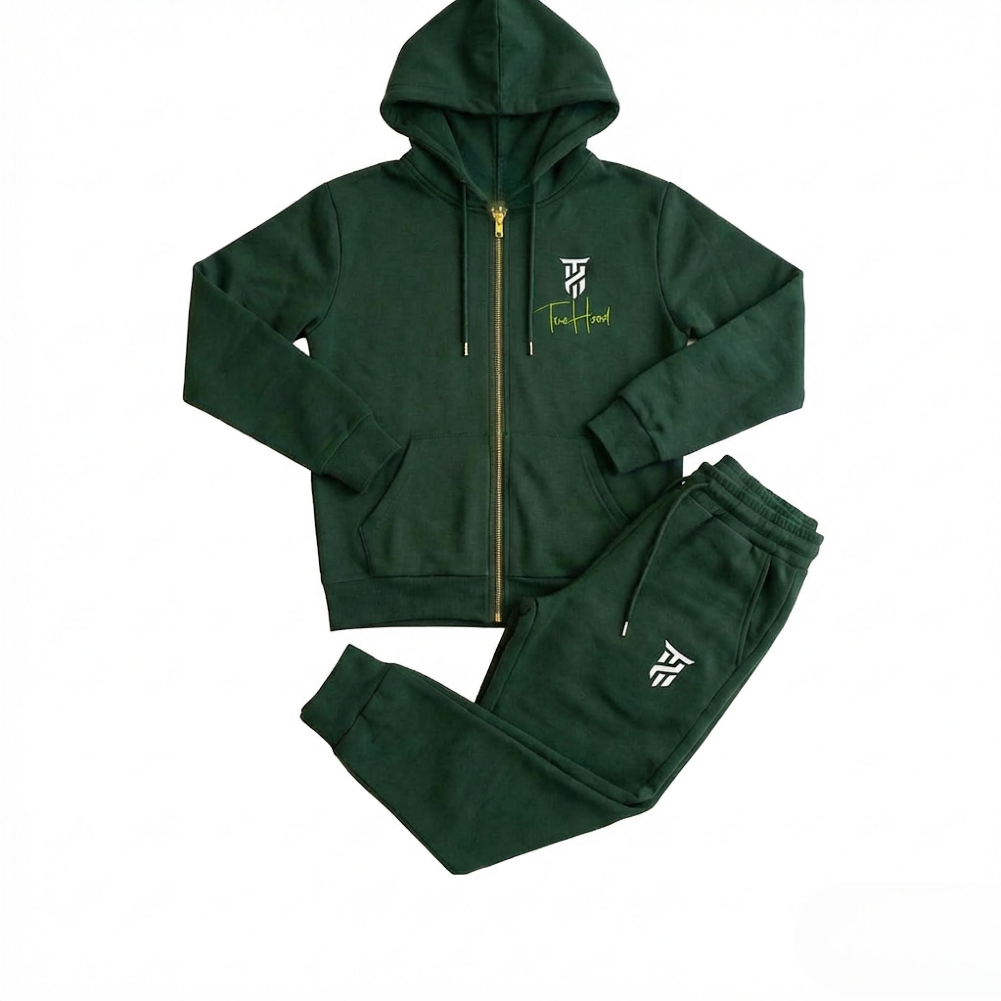 Forest Green Tru Woman Full Zip Tracksuit Set