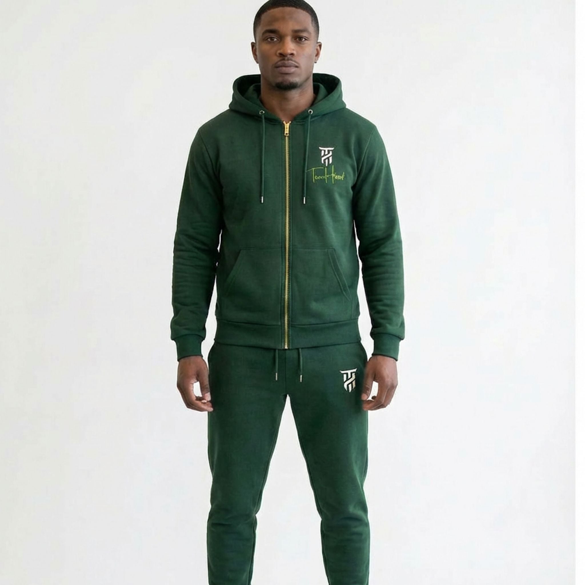 Forest Green Tru Man Full Zip Tracksuit Set