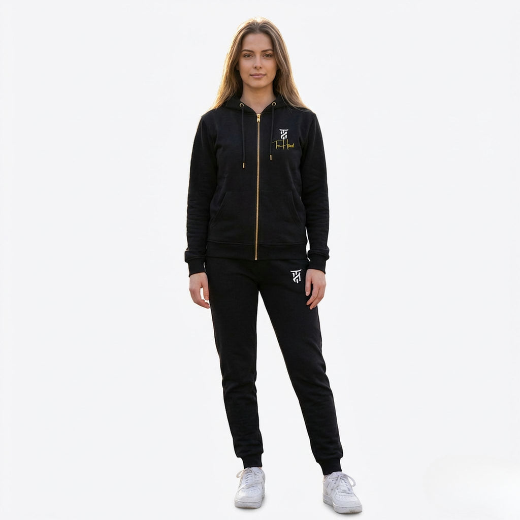 Original Black Tru Woman Full Zip Tracksuit Set