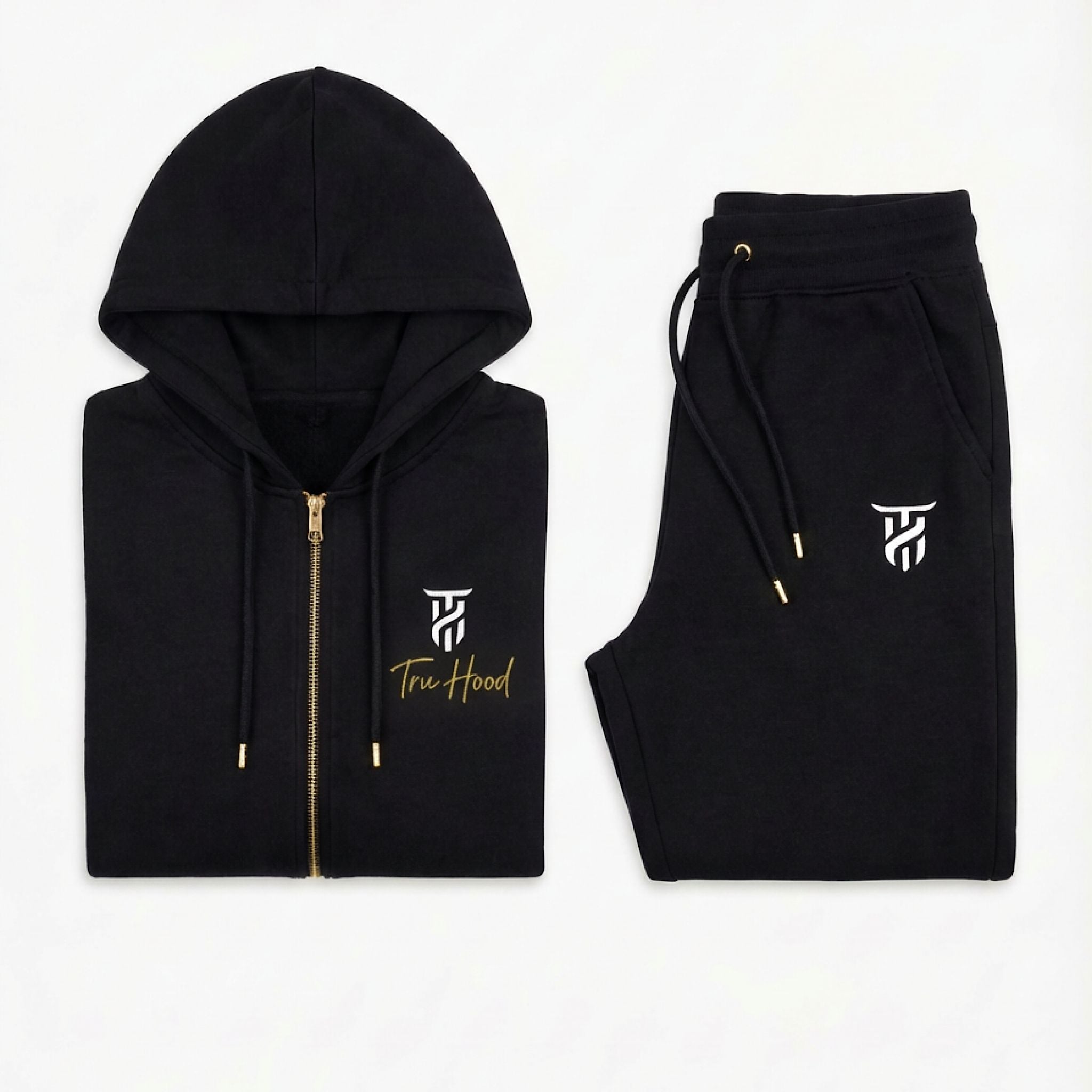 Original Black Tru Woman Full Zip Tracksuit Set