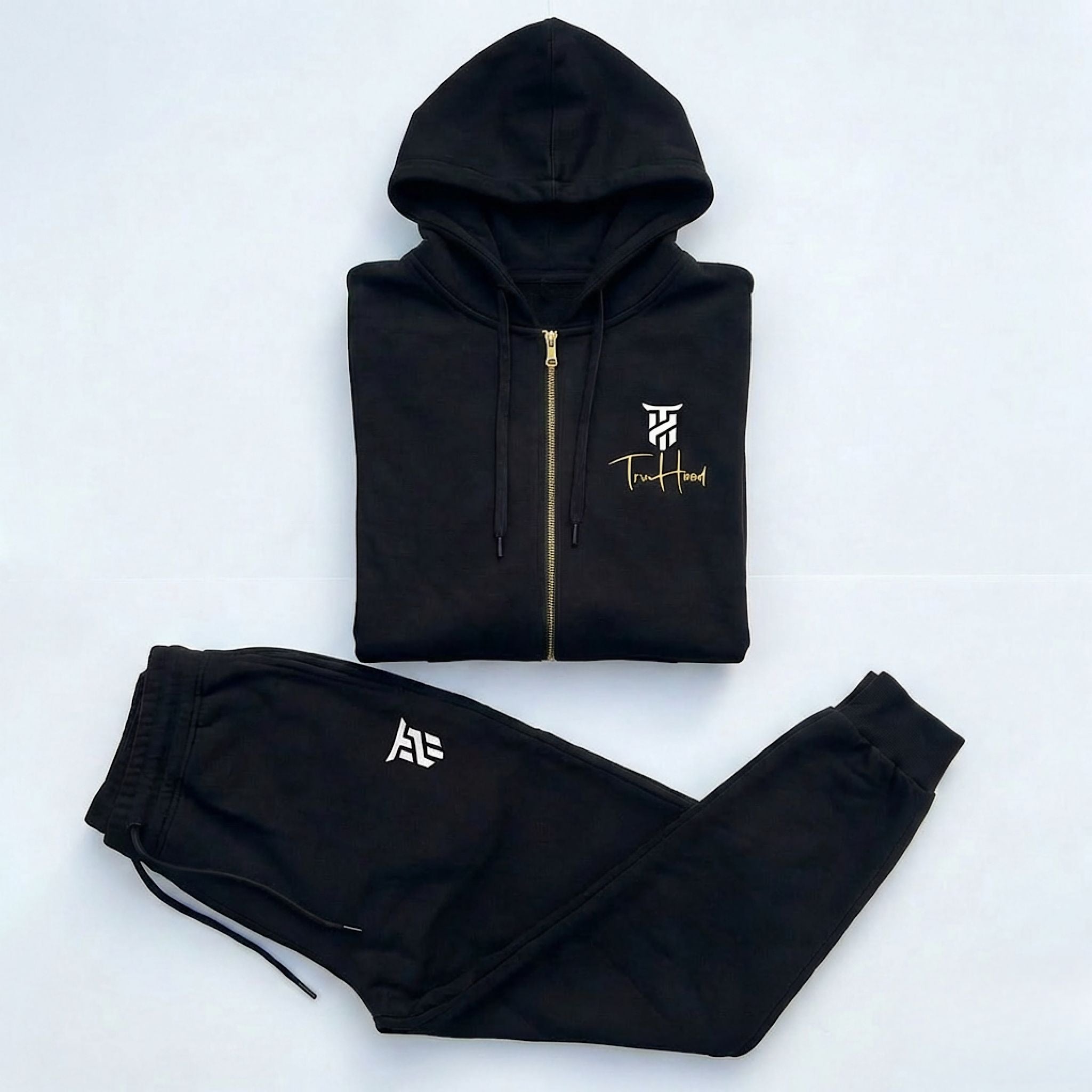 Original Black Tru Woman Full Zip Tracksuit Set