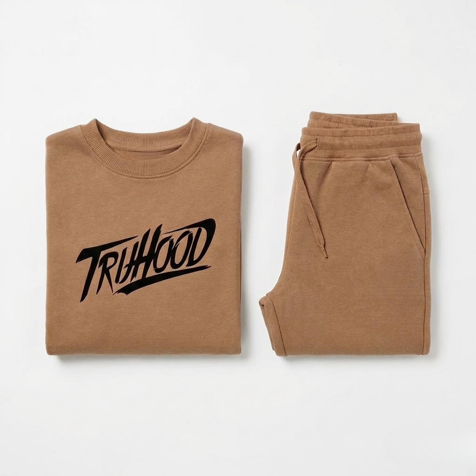 Light Brown  Tru Man Sweatsuit Set
