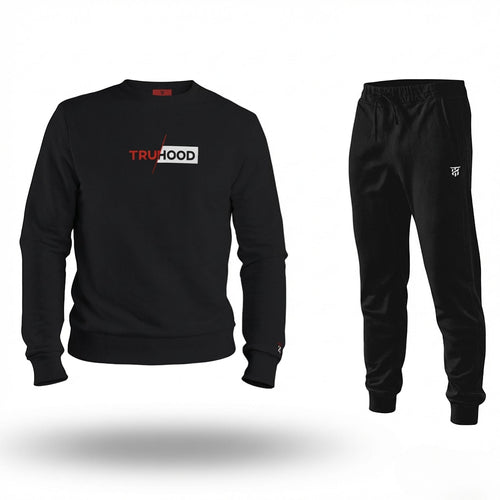 Black Tru Man Sweatsuit Set