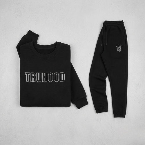 Black Tru Man Sweatsuit Set