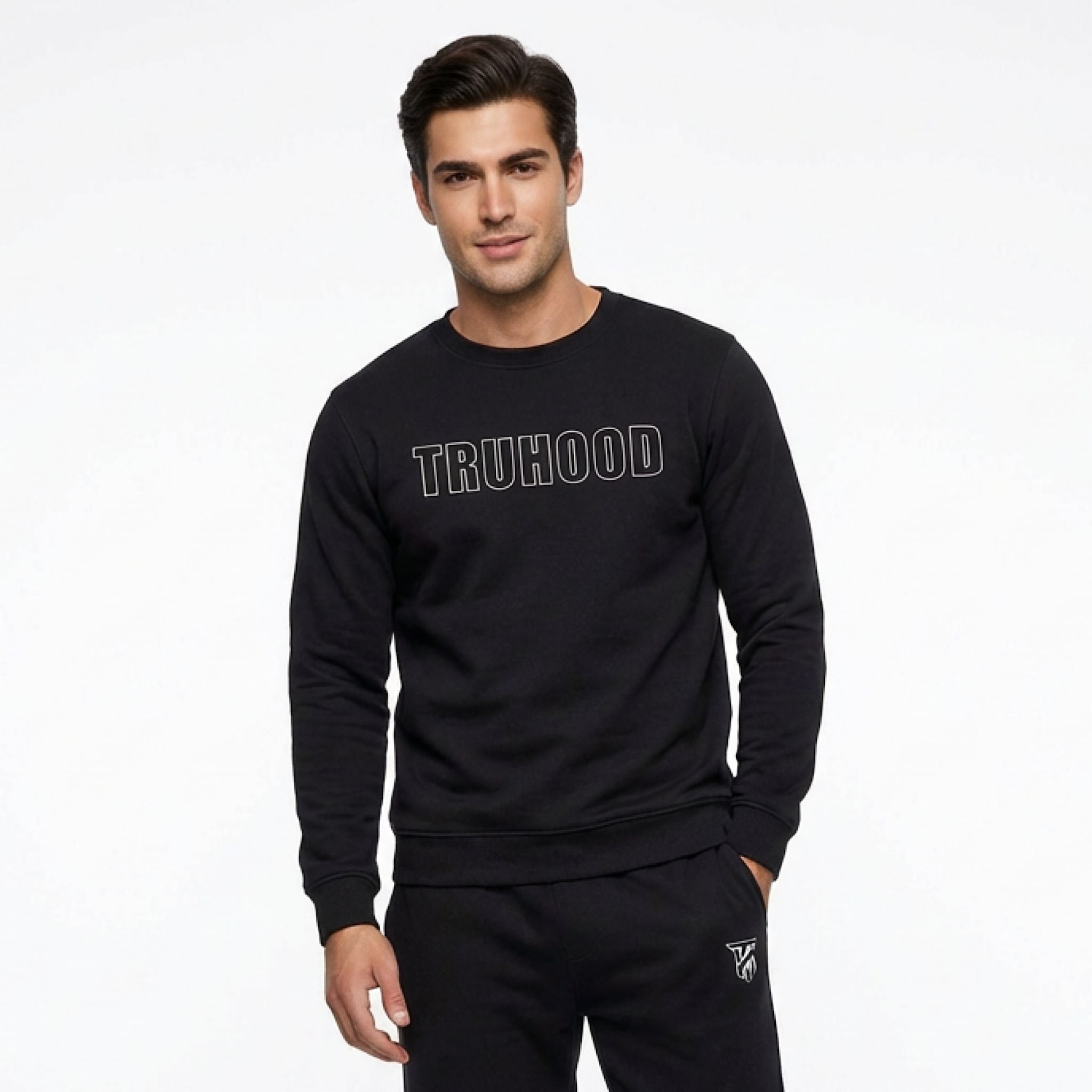 Black Tru Man Sweatsuit Set