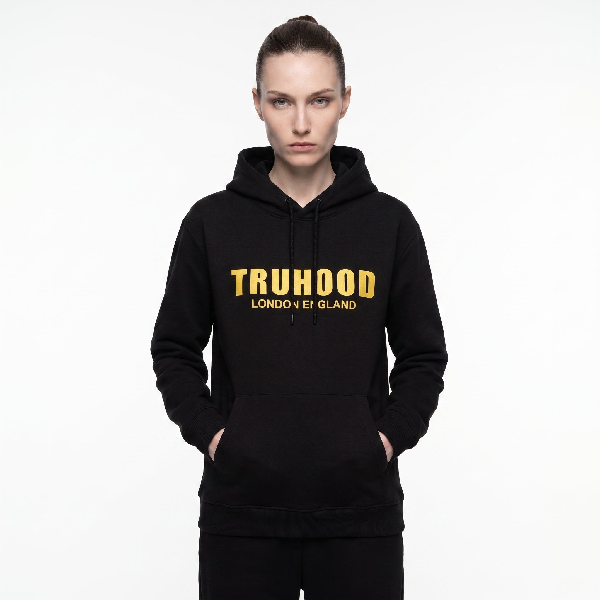 Gold Black Tru Women Hoodie