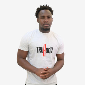 Men's Grey T-Shirt 2 - Pack | Black & Red Print Designs | Organic Cotton Comfort