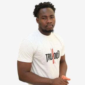 Men's Grey T-Shirt 2 - Pack | Black & Red Print Designs | Organic Cotton Comfort