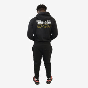 Premium Black Hoodie: Embroidered OG Design with Screen Print | Men's Streetwear