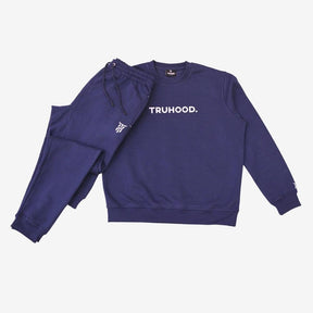 Premium Men's & Boys' Navy Sweatshirt Tracksuit Set | Navy Blue Options | OG High Density Print