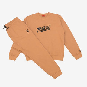 Premium Men's Brown Sweatshirt Tracksuit Set | Beige & Camel Options | OG High Density Print