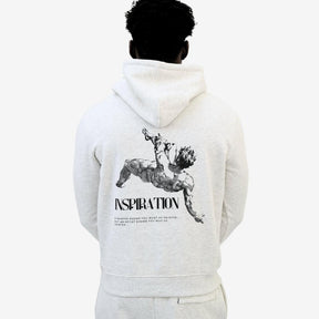Premium Men's Grey & White Hoodie Tracksuit Set | Light, Dark, Charcoal Options | OG Embroidery