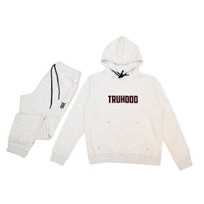Premium Men's Grey & White Hoodie Tracksuit Set | Light, Dark, Charcoal Options | OG Embroidery