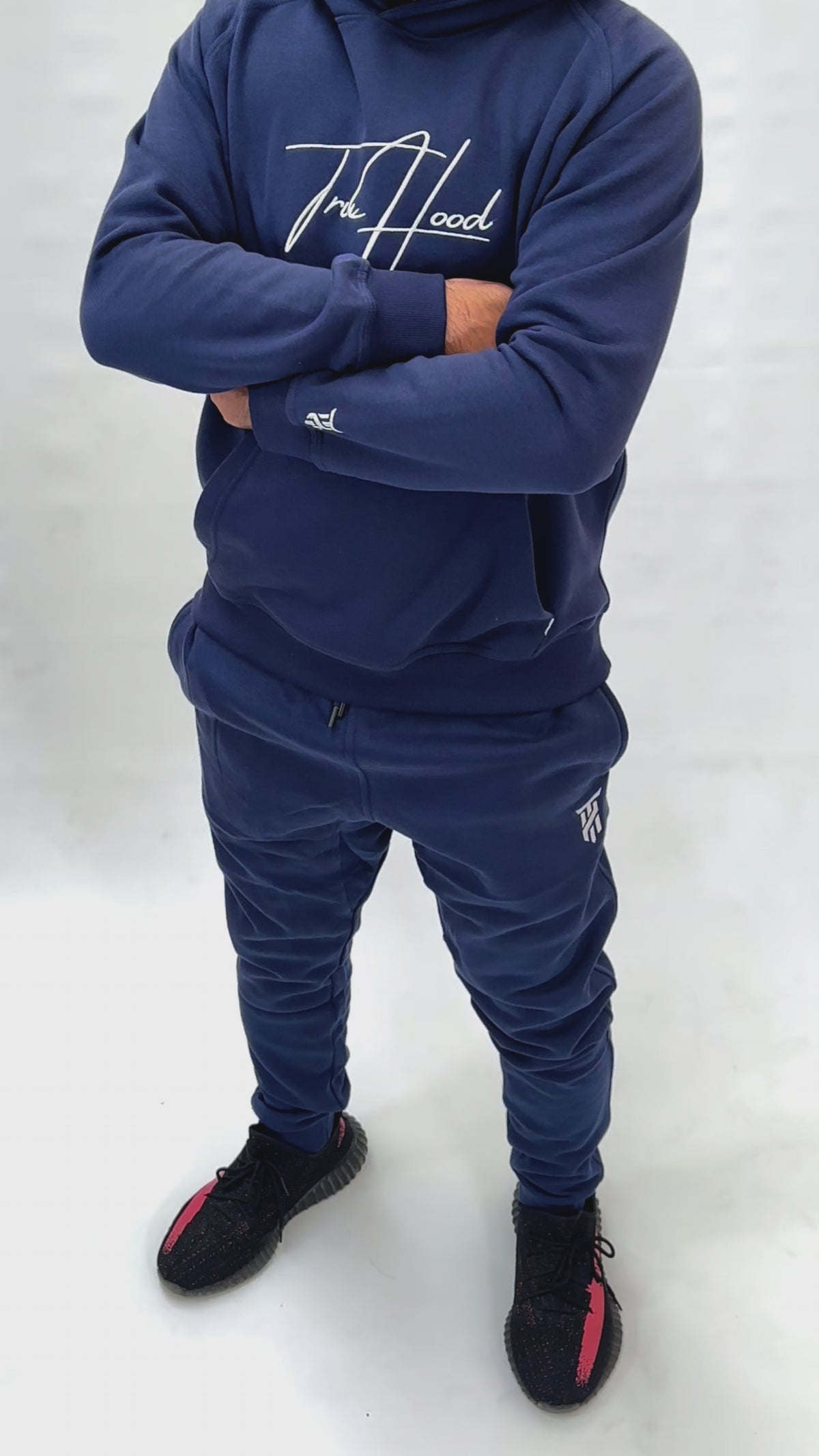 Premium Men's Navy Blue Hoodie & Tracksuit Set | Dark Blue & Royal Blue Options | OG Embroidery