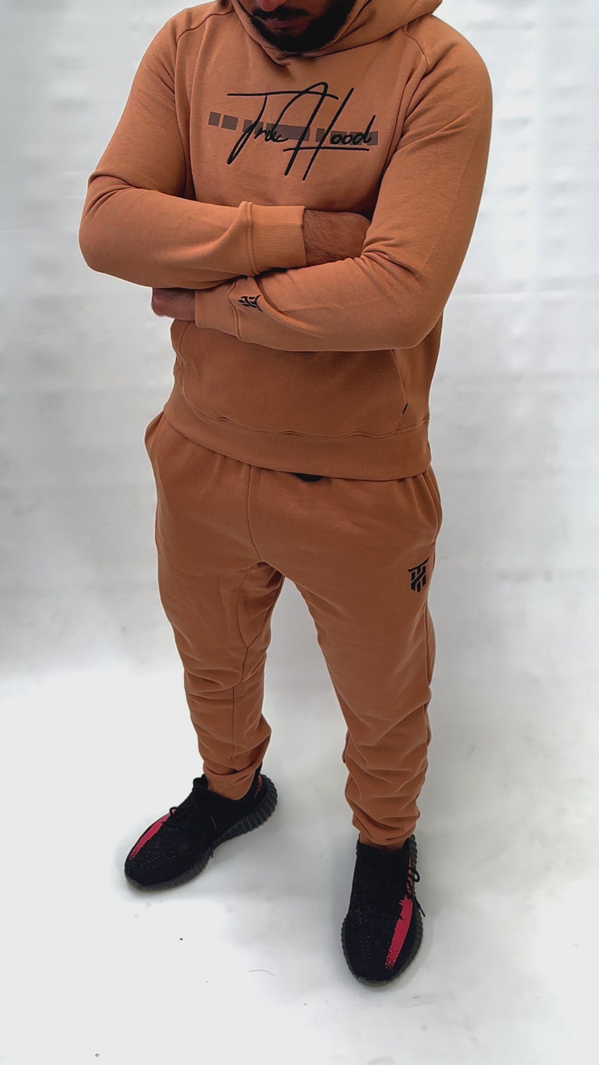 Premium Men's Brown Hoodie & Tracksuit Set | Beige & Camel Options | OG Embroidery